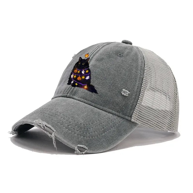 Kyoto-Lion Halloween Cat Trucker Cap