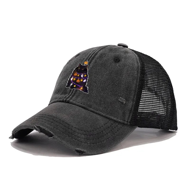 Kyoto-Lion Halloween Cat Trucker Cap