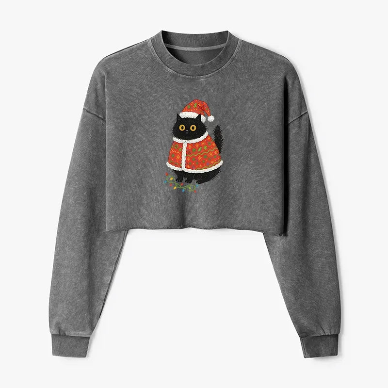 Washed Crop Sweatshirt Holiday Special
