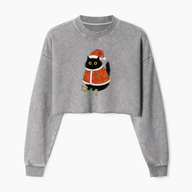 Cute Christmas Cat Sweatshirt Gift Idea