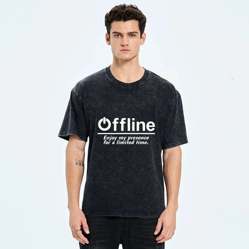 Kyoto-Lion Offline Gamer Washed T-Shirt