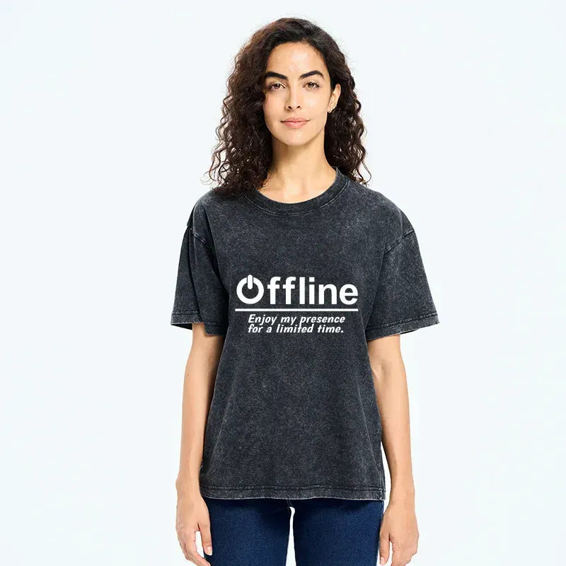 Kyoto-Lion Offline Gamer Washed T-Shirt