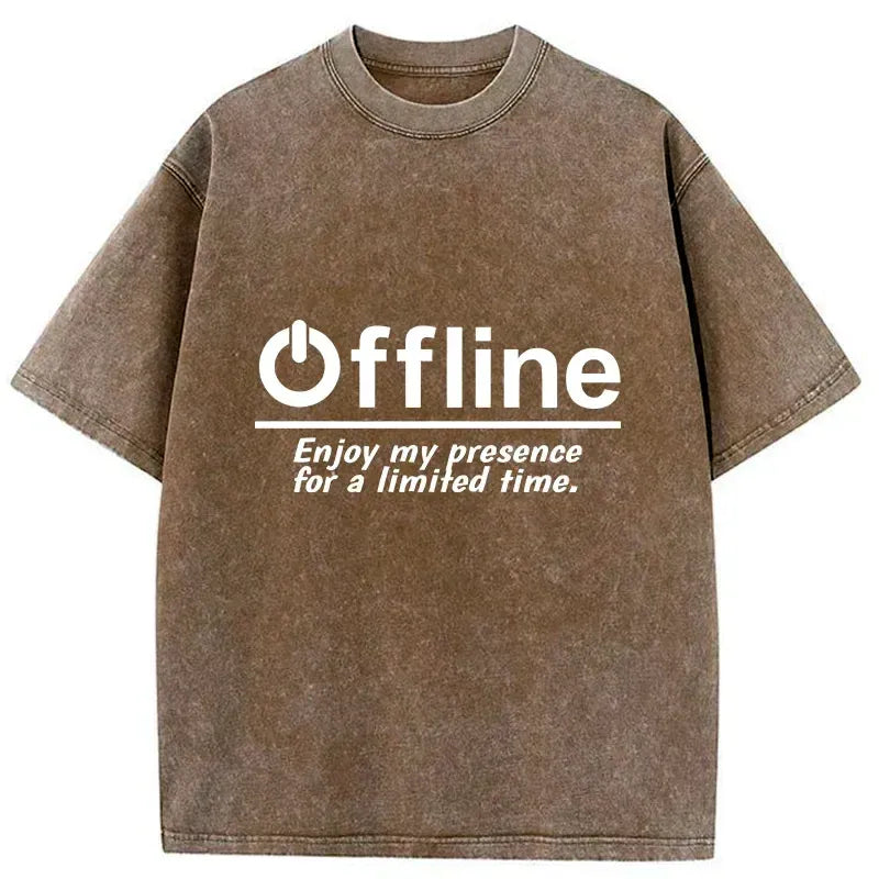 Kyoto-Lion Offline Gamer Washed T-Shirt