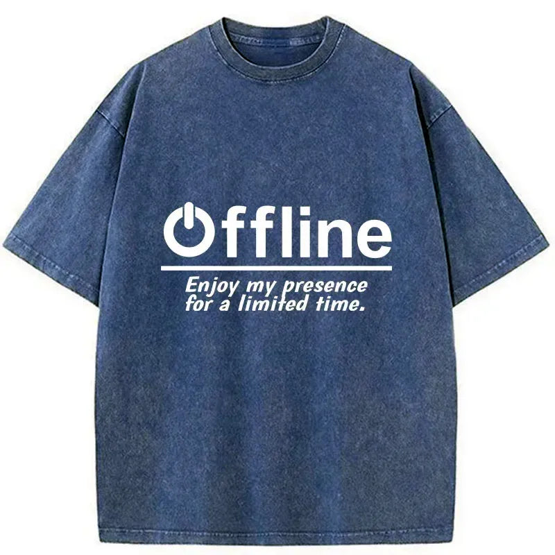 Kyoto-Lion Offline Gamer Washed T-Shirt