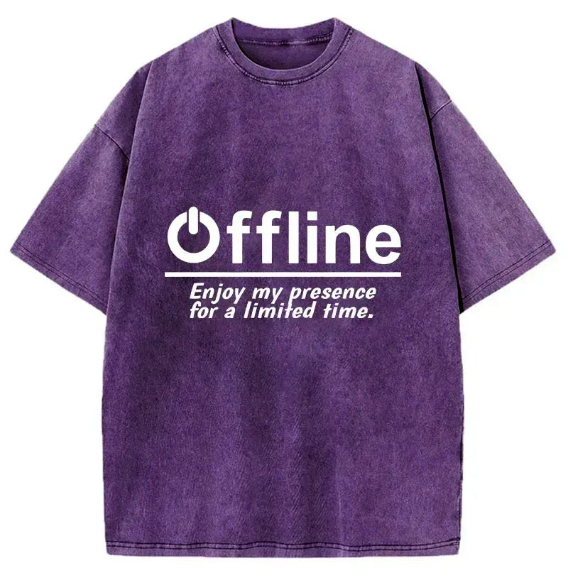 Kyoto-Lion Offline Gamer Washed T-Shirt