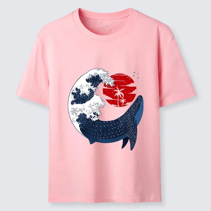 Kyoto-Lion Japanese Whale Wave Classic T-Shirt