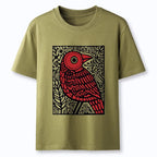 Kyoto-Lion Retro Woodblock Bird Classic T-Shirt