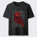 Kyoto-Lion Retro Woodblock Bird Classic T-Shirt