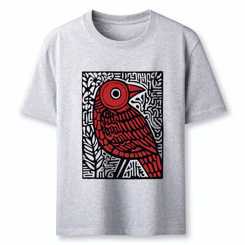 Kyoto-Lion Retro Woodblock Bird Classic T-Shirt