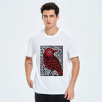 Kyoto-Lion Retro Woodblock Bird Classic T-Shirt