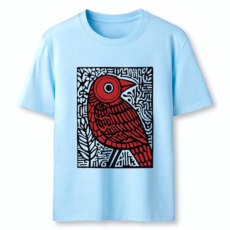 Kyoto-Lion Retro Woodblock Bird Classic T-Shirt