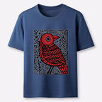 Kyoto-Lion Retro Woodblock Bird Classic T-Shirt