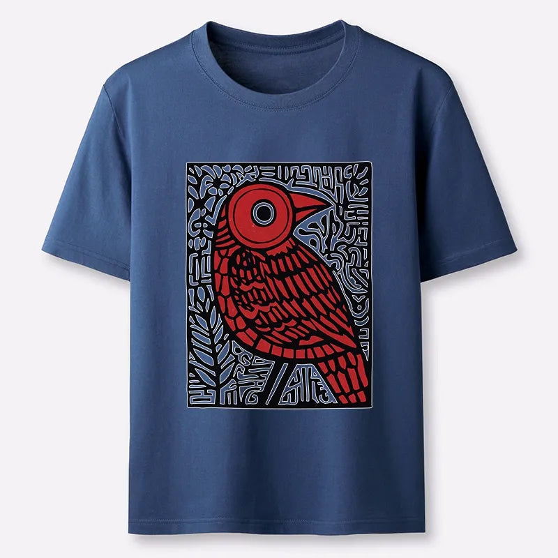 Kyoto-Lion Retro Woodblock Bird Classic T-Shirt