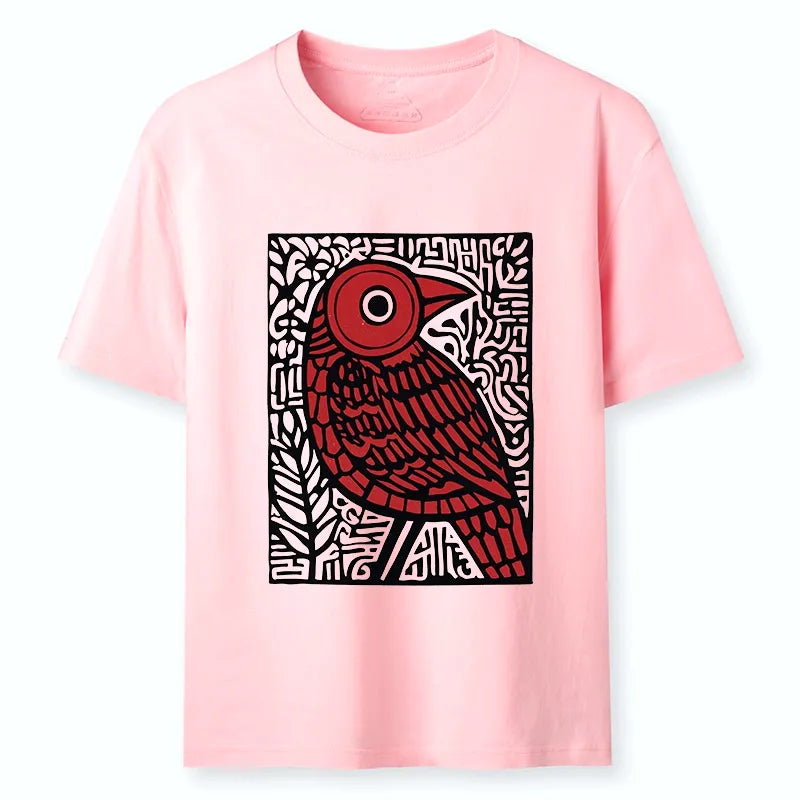 Kyoto-Lion Retro Woodblock Bird Classic T-Shirt