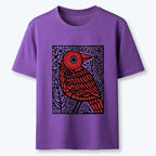Kyoto-Lion Retro Woodblock Bird Classic T-Shirt