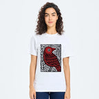 Kyoto-Lion Retro Woodblock Bird Classic T-Shirt