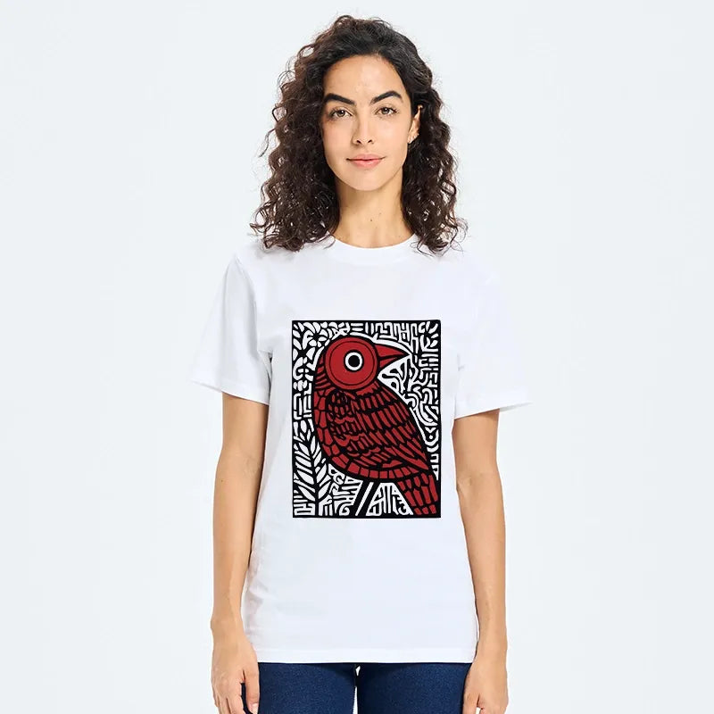 Kyoto-Lion Retro Woodblock Bird Classic T-Shirt