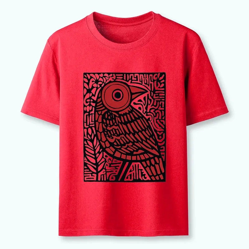 Kyoto-Lion Retro Woodblock Bird Classic T-Shirt