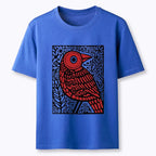 Kyoto-Lion Retro Woodblock Bird Classic T-Shirt