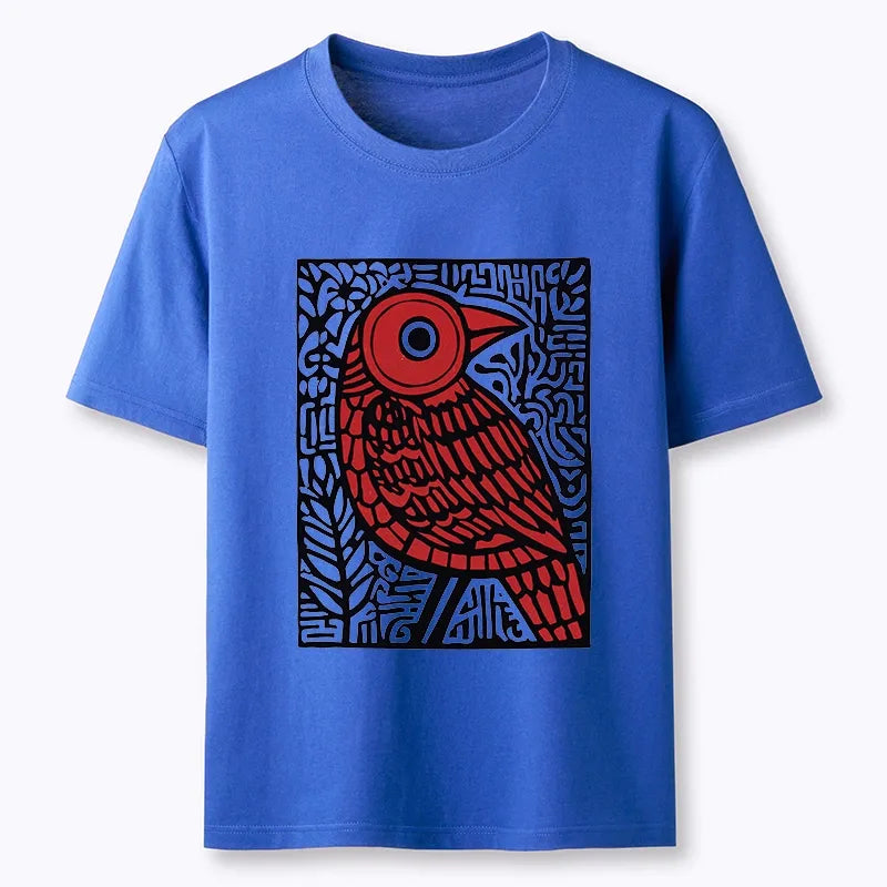 Kyoto-Lion Retro Woodblock Bird Classic T-Shirt