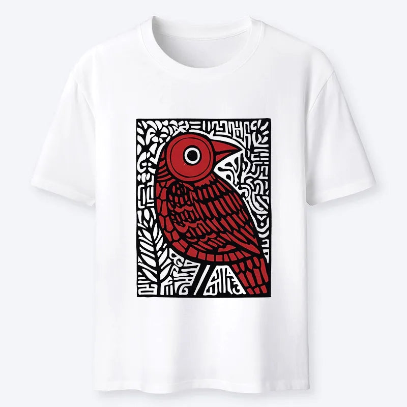 Kyoto-Lion Retro Woodblock Bird Classic T-Shirt