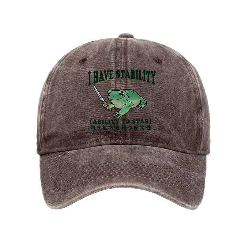 Kyoto-Lion Mentally Stable Assassin Frog Washed Cap