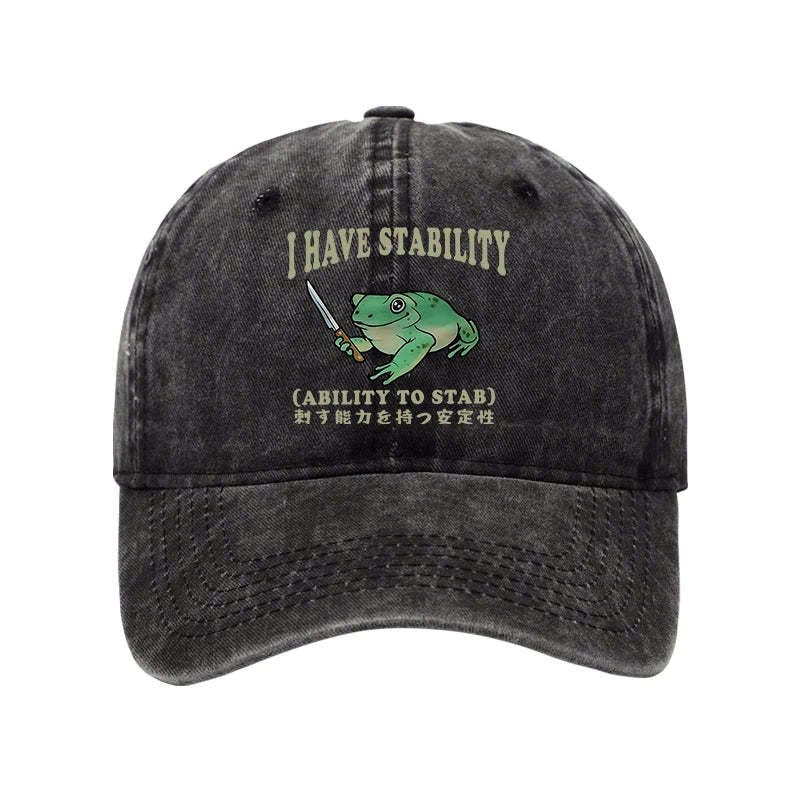 Mentally stable assassin frog cap streetwear