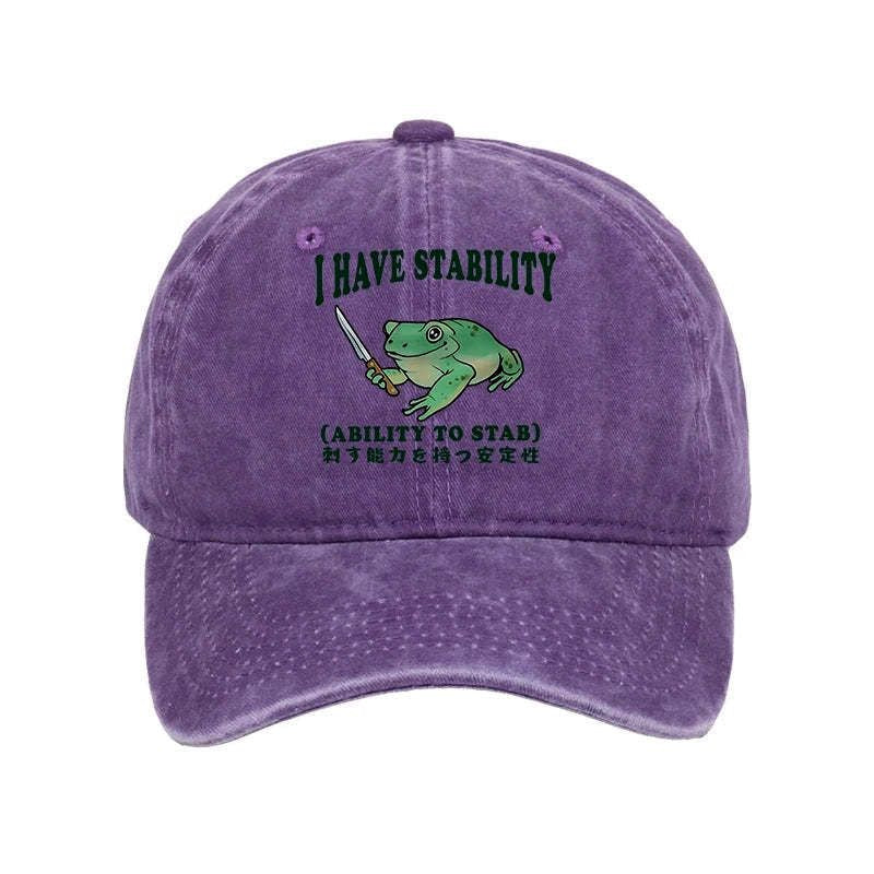 Mentally stable assassin frog cap streetwear