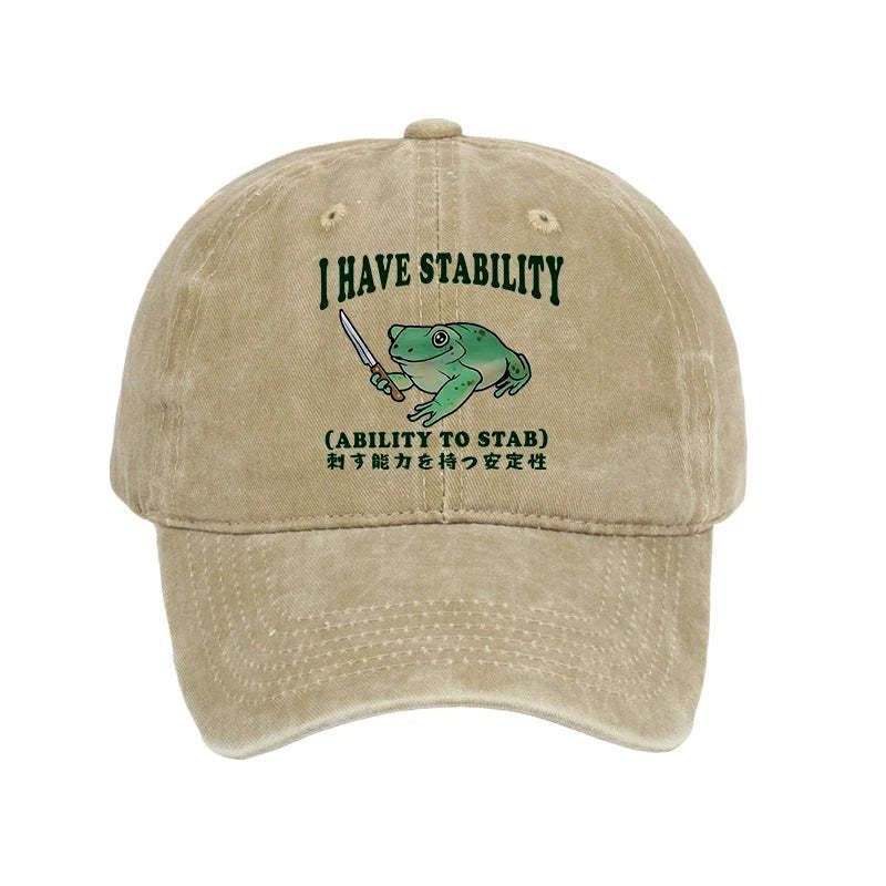Kyoto-Lion Mentally Stable Assassin Frog Washed Cap