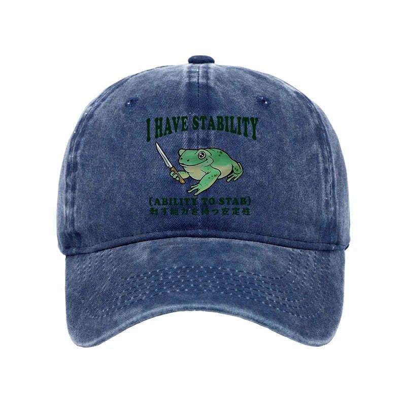 Kyoto-Lion Mentally Stable Assassin Frog Washed Cap