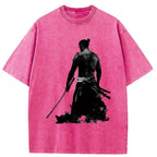washed Japanese samurai tee for summer