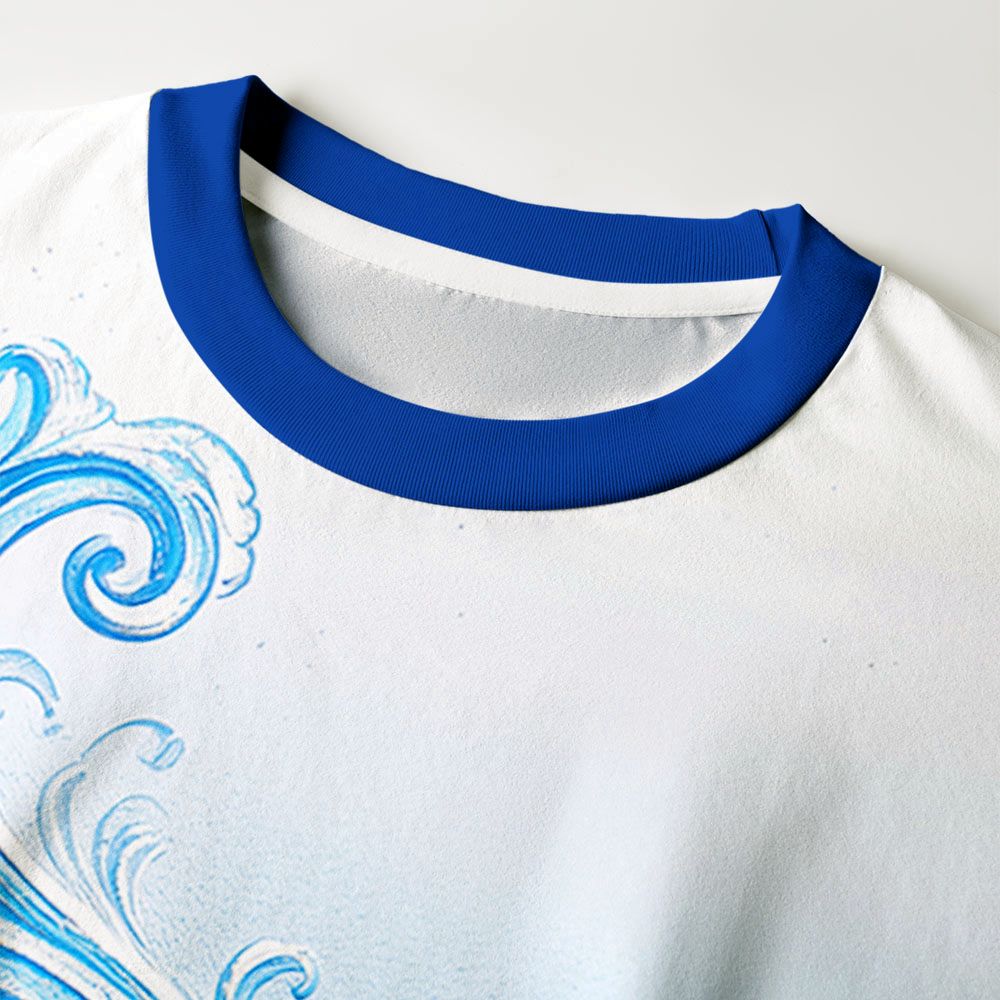 Kyoto-Lion Van Gogh's Wave Red Koi Eco-Friendly Long Sleeve T-Shirt