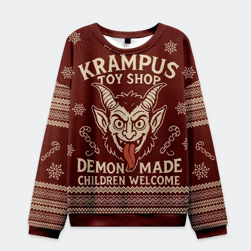 Kyoto-Lion Terrible Krampus Christmas Ugly Sweatshirt