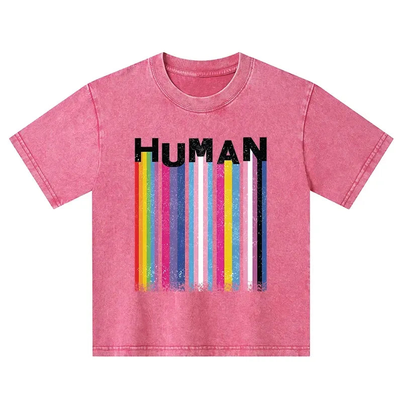 Japanese Kids Rainbow Stripes T-Shirt