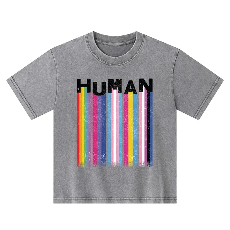Japanese Kids Rainbow Stripes T-Shirt