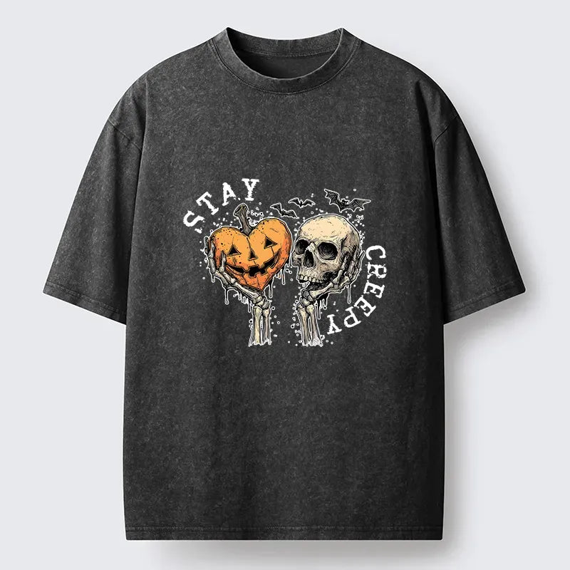Tokyo?Tiger Keep Creepy Halloween Washed T-Shirt