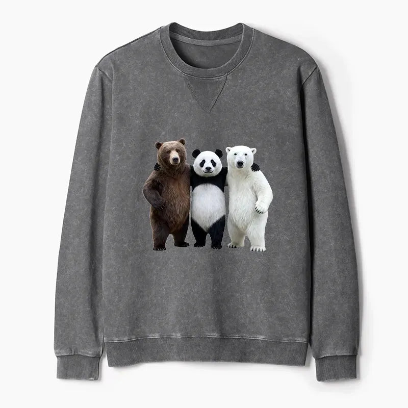 Retro Vintage Cotton Sweatshirt for Weekend Layering