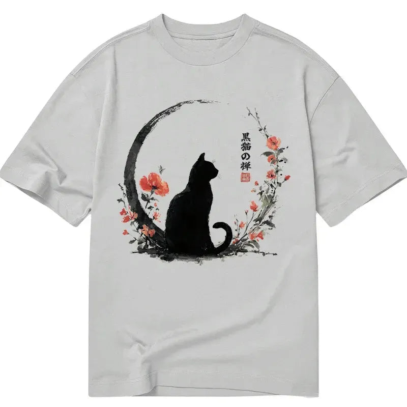 Vintage Cat Flower Graphic Tee