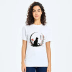 Vintage Cat Flower Graphic Tee