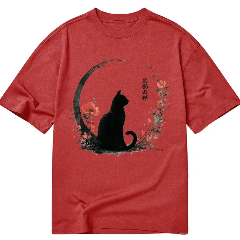 Vintage Cat Flower Graphic Tee