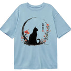 Vintage Cat Flower Graphic Tee
