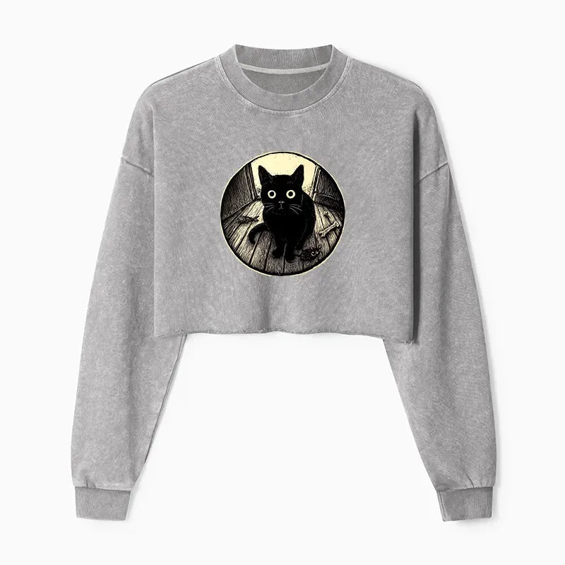 Vintage Kyoto Cat Sweatshirt for Women