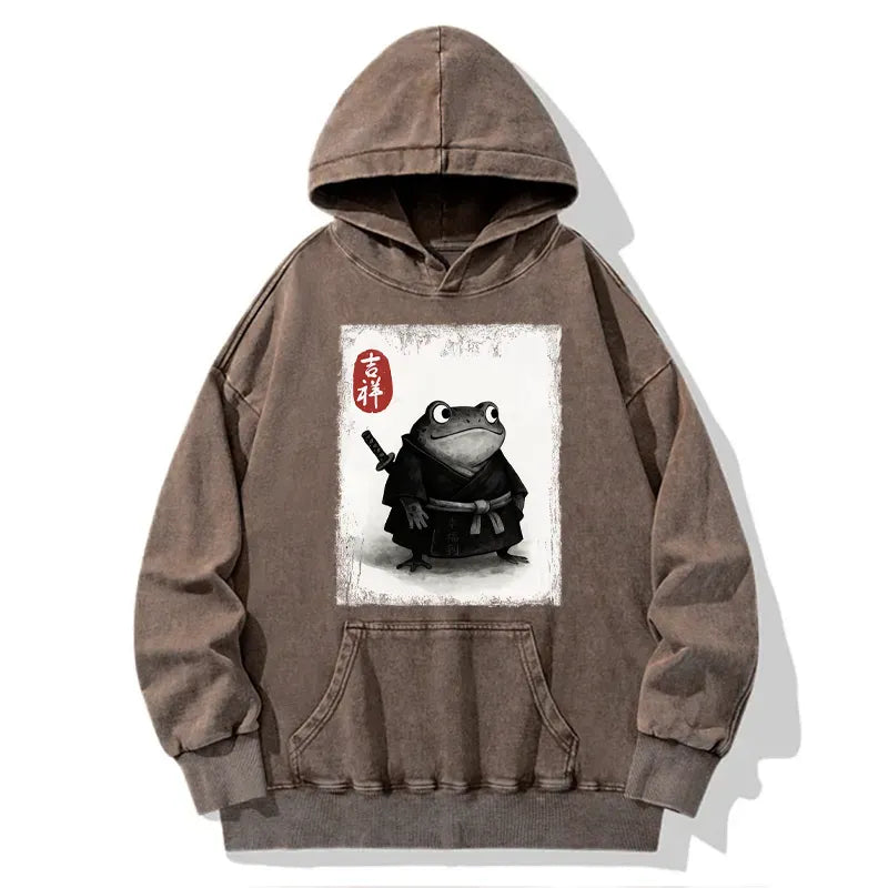 Samurai frog hoodie gift for him