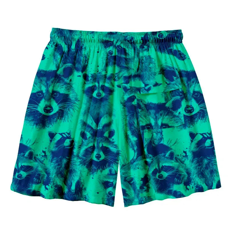 Playful Raccoon Swim Trunks for Summer