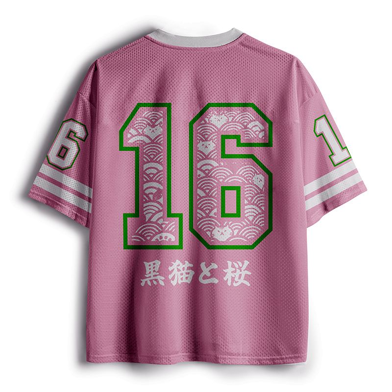 Japanese Sakura Cat Mesh Jersey