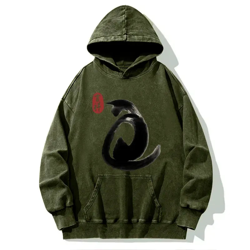Vintage Japanese Cat Hoodie for Streetwear