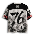 Kyoto-Lion Samurai Cat Mountains Mesh Jersey