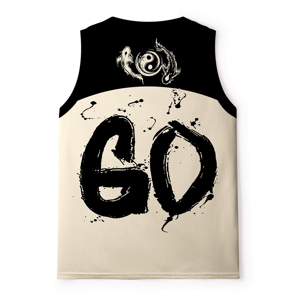 Kyoto-Lion Japanese Ink Art Capybara Samurai Mesh Tank Top