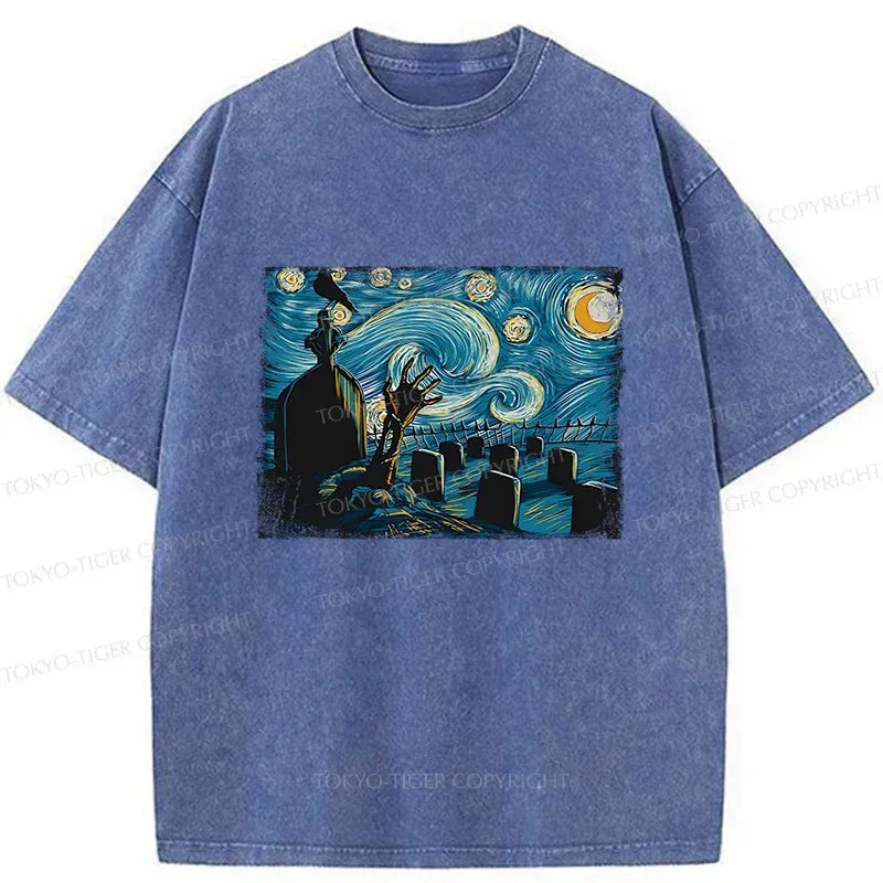 Kyoto-Lion Halloween Washed T-Shirt for Gift Idea