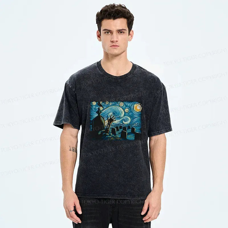 Kyoto-Lion Halloween Washed T-Shirt for Gift Idea